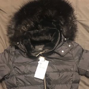 Beand new Zara fur lined parka.